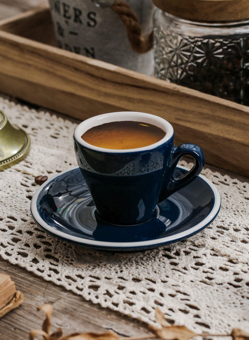 Shuer Ceramic Coffee cup, Espresso cup，Arabic coffee cup，Turkish coffee cup, Cup and Saucer Set Suitable for Home Office Restaurant Gifts Garden Party Home Afternoon Tea Set - Image 1