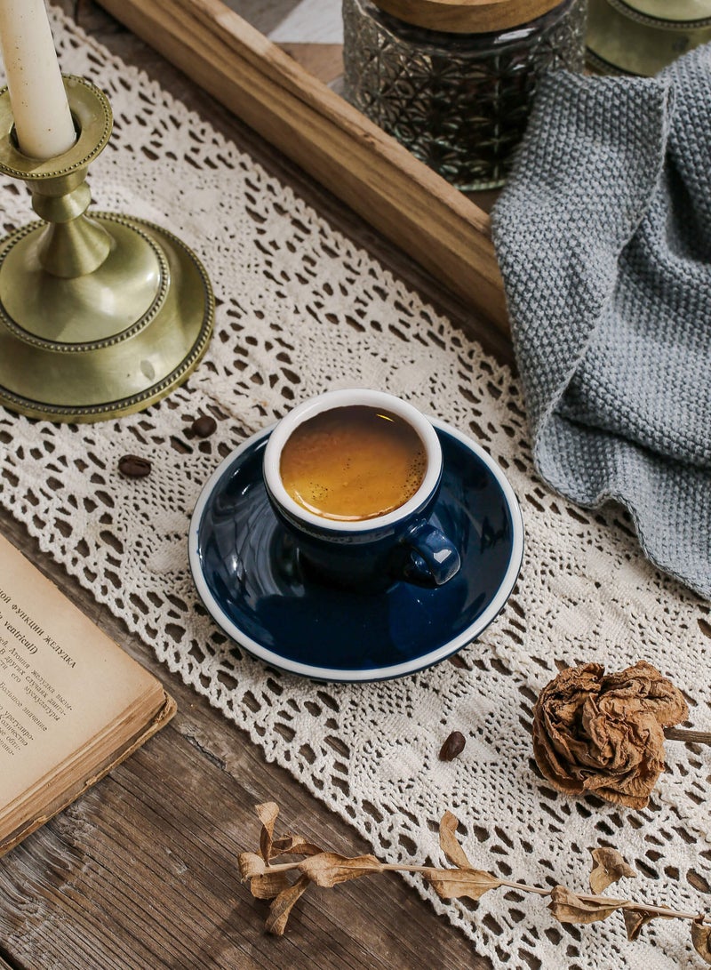 Shuer Ceramic Coffee cup, Espresso cup，Arabic coffee cup，Turkish coffee cup, Cup and Saucer Set Suitable for Home Office Restaurant Gifts Garden Party Home Afternoon Tea Set - Image 3