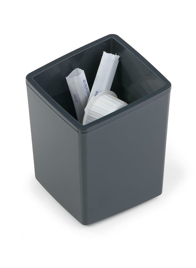 Durable Small Square Waste Bin for Kitchen & Office, Indoor Trash Can for Tea Bags & Coffee Capsules | Ashtray with Integrated Waste Bin, Stable, Easy-to-Clean, Space-Saving - Image 3