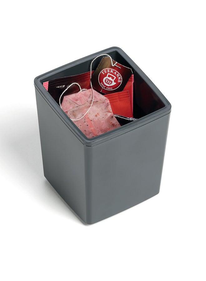 Durable Small Square Waste Bin for Kitchen & Office, Indoor Trash Can for Tea Bags & Coffee Capsules | Ashtray with Integrated Waste Bin, Stable, Easy-to-Clean, Space-Saving - Image 2