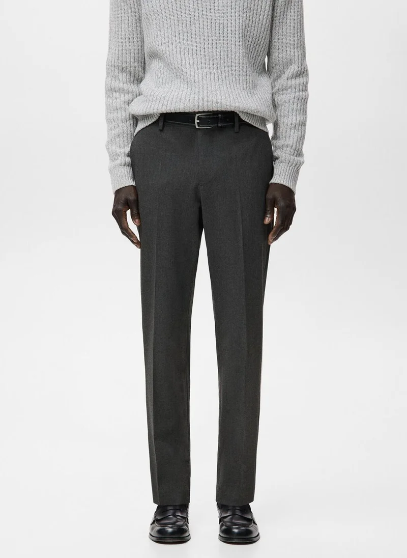 Mango Man Slim-fit flannel trousers