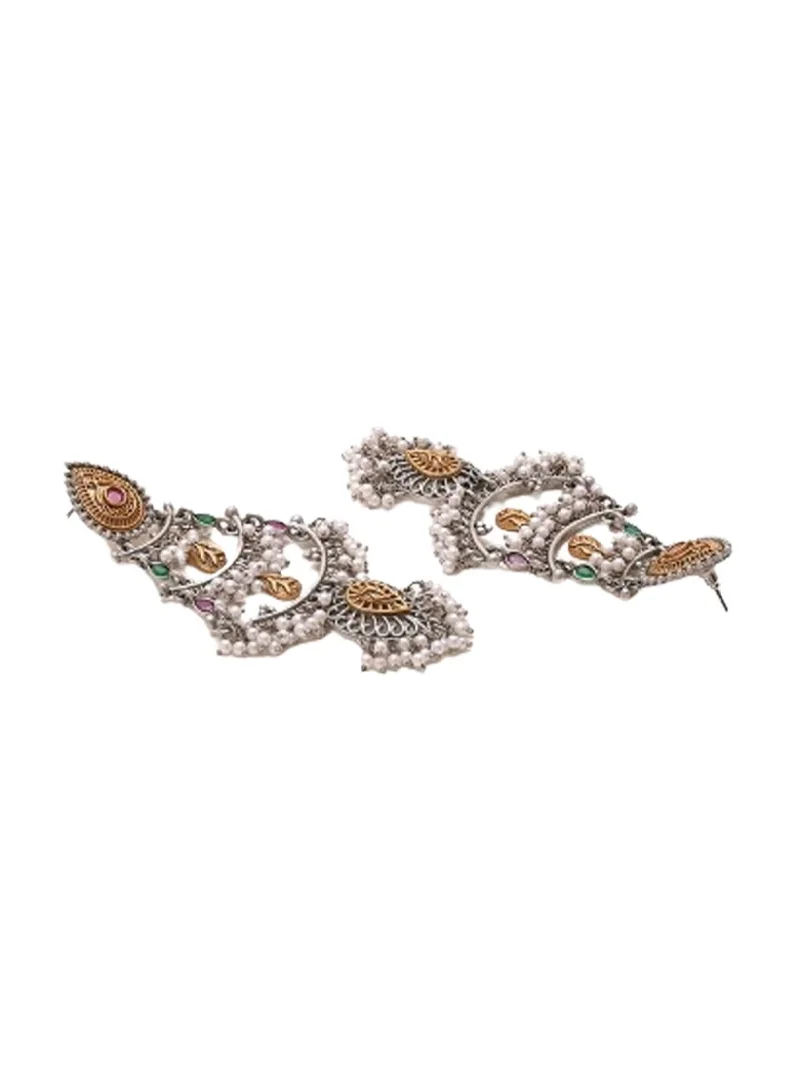 Priyaasi Oxidized Contemporary Chandbalis Earrings