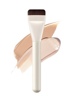 OCHEAL Flat Foundation Brush for Liquid Makeup,Ultra Thin Liquid Foundation Brush Premium Makeup Face Brush for Blending, Cream, Thin Foundation Brush Makeup Tool Face Foundation Flat Brush-white  - Image 1
