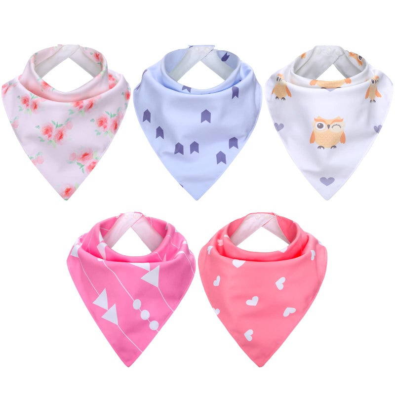 Janmercy 5 Pack Adult Drool Bandana Bibs Soft Adjustable Absorbent Christmas Drool Bibs for Christmas Special Needs Unisex Men Women - Image 1