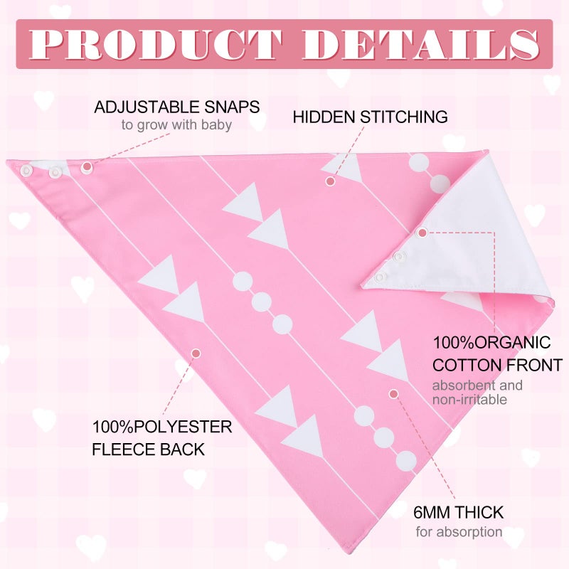 Janmercy 5 Pack Adult Drool Bandana Bibs Soft Adjustable Absorbent Christmas Drool Bibs for Christmas Special Needs Unisex Men Women - Image 4