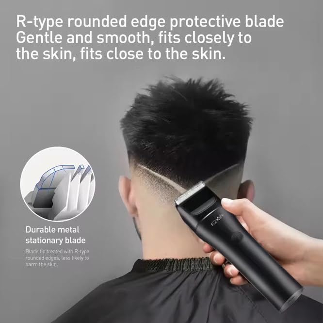 EZION Beard Trimmer for Men | Corded & Cordless Use | 120 Mins Battery | Ceramic Blades | USB-C Fast Charging | Travel Lock, LED Indicator | Body Hair Trimmer | Precision Grooming | 2-Year Replacement - Image 5