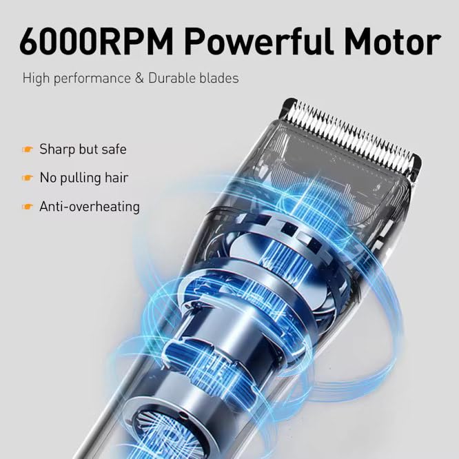 EZION Beard Trimmer for Men | Corded & Cordless Use | 120 Mins Battery | Ceramic Blades | USB-C Fast Charging | Travel Lock, LED Indicator | Body Hair Trimmer | Precision Grooming | 2-Year Replacement - Image 3