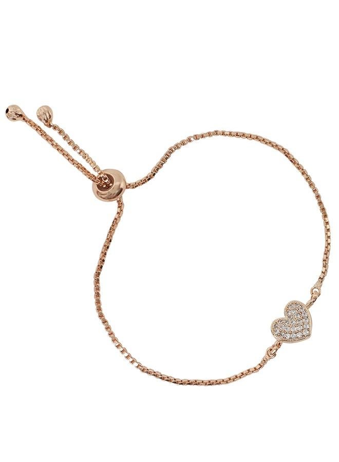 VOYLLA Gold Plated Faux Kundan Adorned Chain Style Brass Bracelet - Image 4