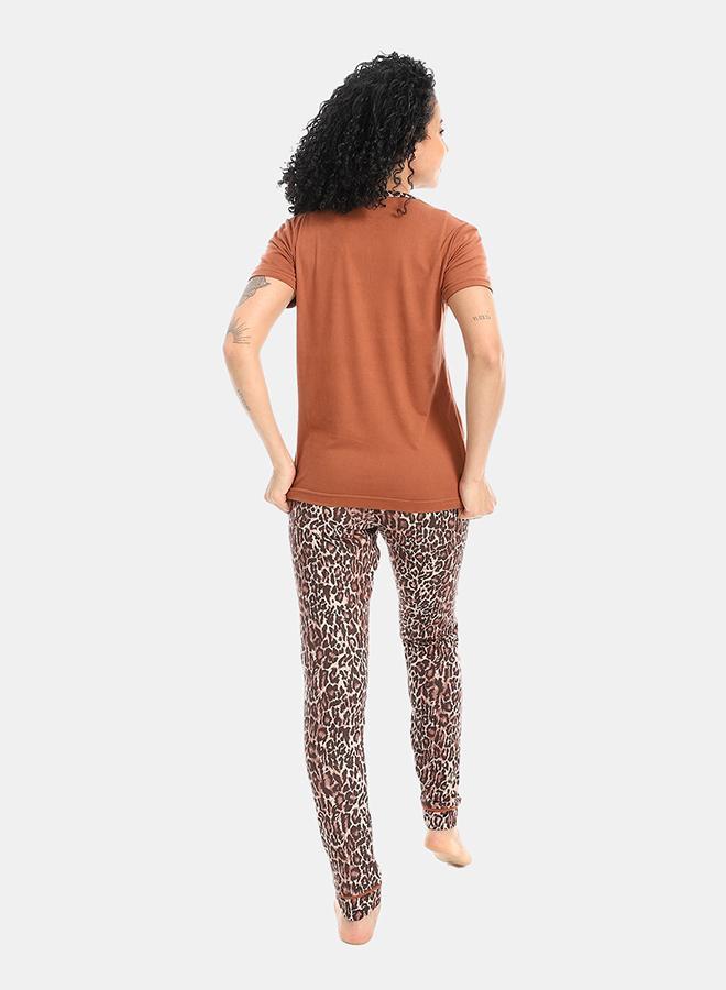 kady Self Pattern Short Sleeves Pajama Set - Image 3