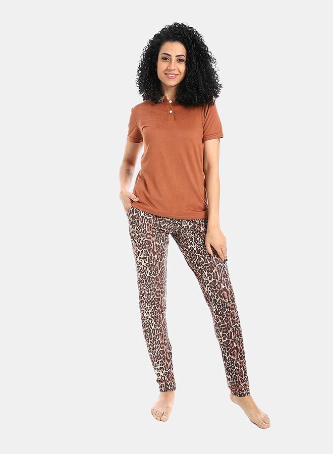 kady Self Pattern Short Sleeves Pajama Set - Image 1