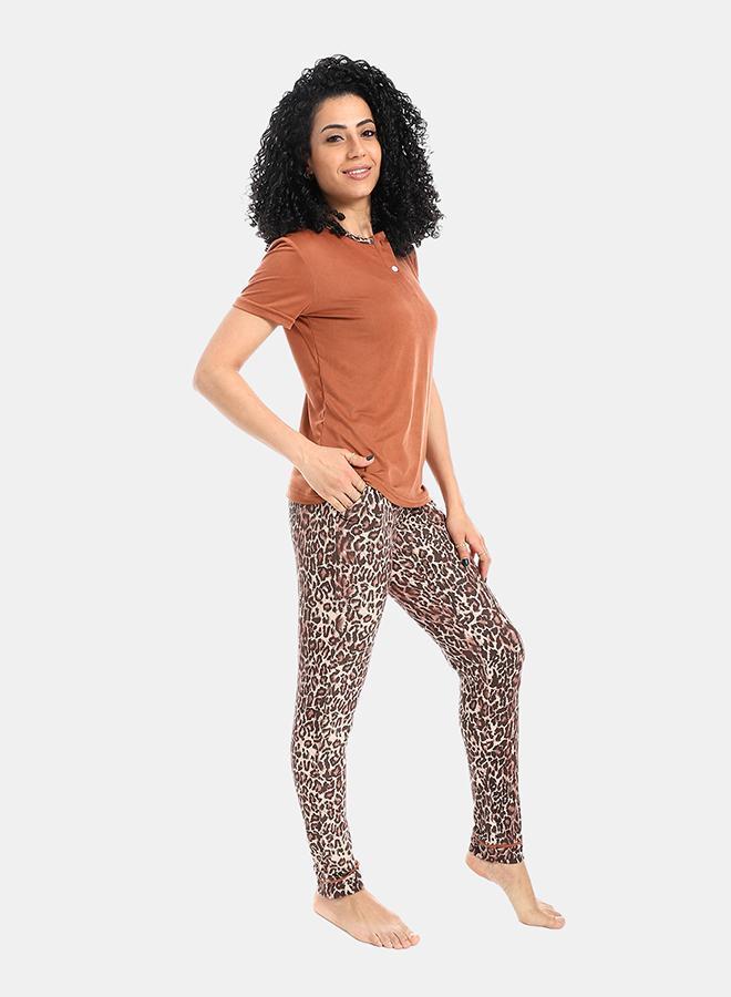 kady Self Pattern Short Sleeves Pajama Set - Image 2