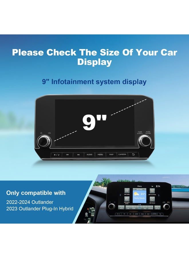 Coleya (2Pack) Coleya 2022 2023 2024 2025 Outlander Screen Protector, for (SE/SEL/BlackEdition/SE Black Edition/SEL Black Edition) 9Inch Touchscreen, 2025 Outlander Accessories High Clarity Protective Film 9 - Image 2