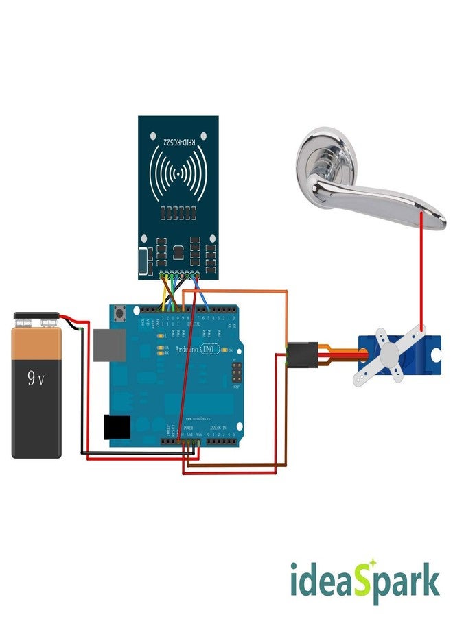 REES52 RFID RC522 RF Sensor Module Door Access Control Lock Kits for Compatible with Arduino UNO R3 MEGA 2560 Nano Beginner Starter Kit - Image 2
