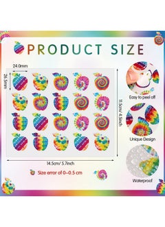 500 Count Tie Dye Apple Stickers For Kids Small Apple Shape Stickers Funky Fruit Stickers For Teacher Reward Incentive Chart Fall Classroom Preschool School Tie Dye Party Decor - pzsku/Z18C339718E30168A38F7Z/45/_/1697273215/45bb40ca-58df-4aa8-a349-69506dbffa57