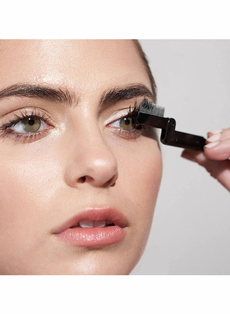 Portable Folding Eyelash Comb Set - 2 Pack, Perfect for Travel & Quick Touch-Ups, Sleek Black Design - Image 5