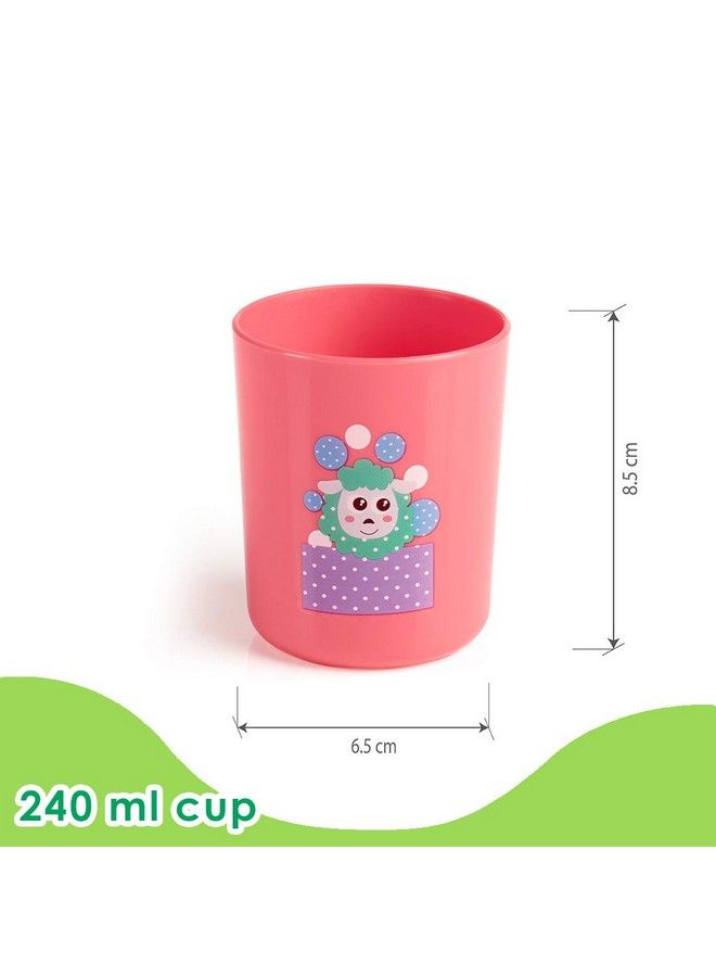 Beebaby Boo Boo Cup For Kids 100% Bpa Free Training Cup Set For Baby;Toddlers Unbreakable 3Pcs Baby Tumbler Glass Set 240 Ml 8 Oz.(Pink & Violet 18M+) - Image 5