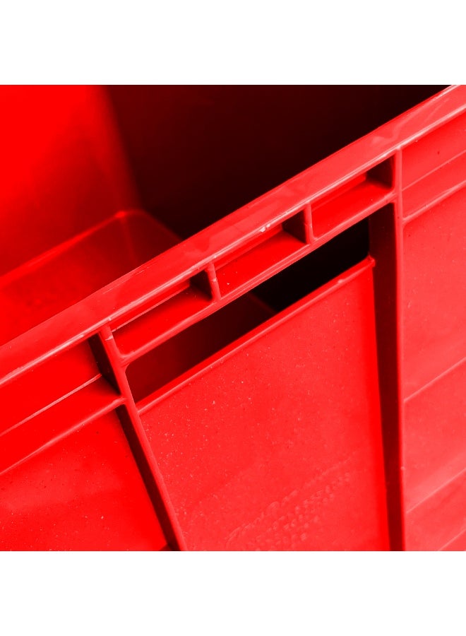 Plastica Industries LLC Fish Crate 600x400x350mm, 70L Stackable Plastic Storage Box for Fishing, Seafood, Cold Storage, Transport & Industrial Use - Red - Image 4