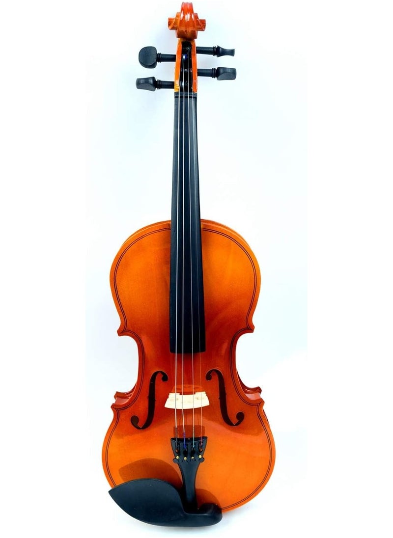 Mike Music - Mike Music 3/4 Solid Wood Violin Set Full Size Fiddle for Beginners Students with Hard Case, Rosin, Bow, - Image 1