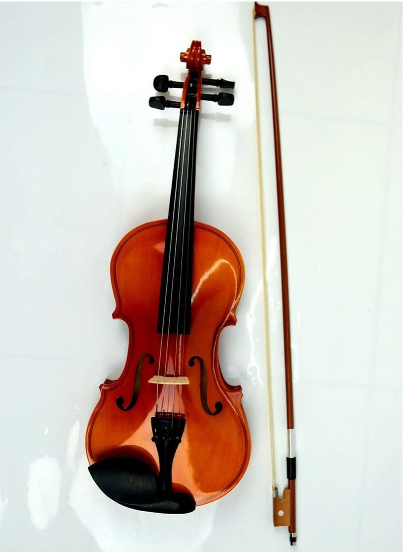 Mike Music - Mike Music 3/4 Solid Wood Violin Set Full Size Fiddle for Beginners Students with Hard Case, Rosin, Bow, - Image 1
