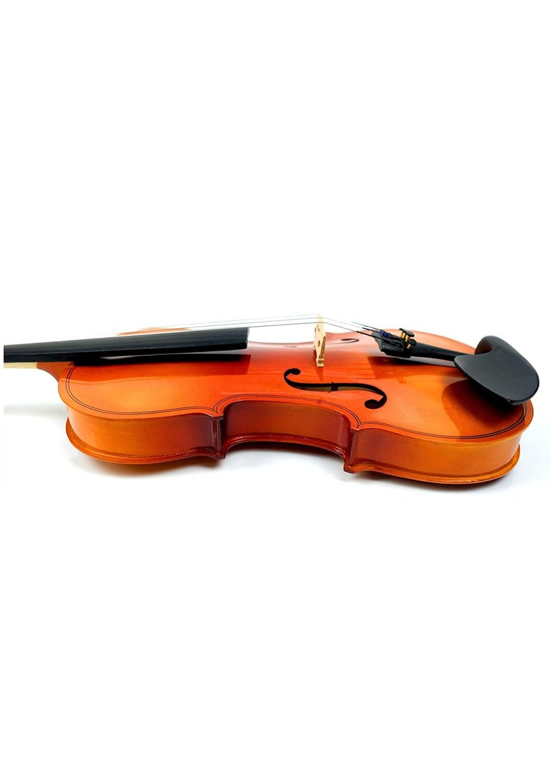 Mike Music - Mike Music 3/4 Solid Wood Violin Set Full Size Fiddle for Beginners Students with Hard Case, Rosin, Bow, - Image 1