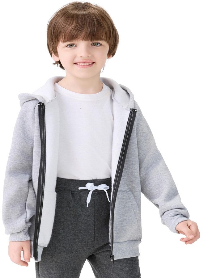 VOGRYE 3 Packs Baby and Toddler Boys Long Sleeve Full-Zip Hoodies Infant Fleece Hooded Sweatshirts Jacket with Pouch Pockets - Image 3