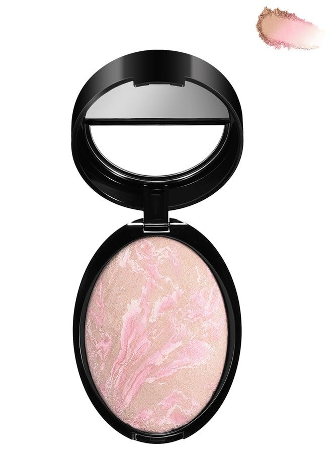 BEUKING Marble Baked Makeup Setting Powder, Luminous Finish Waterproof Sweatproof Conceal Foundation, 24 H No-Transfer No Smudge Oil-Control Pressed Powder Makeup Base (#01 PORCELAIN, 0.53 OZ) - Image 1