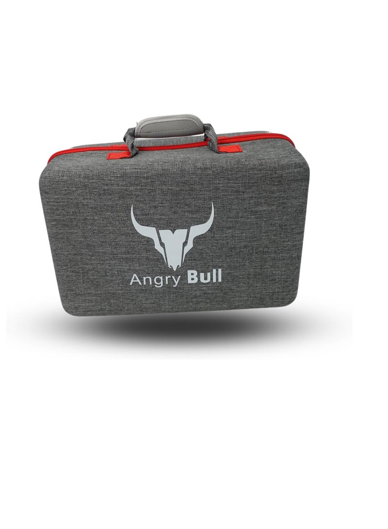 Angry Bull PS5 Bag travel Storage Case, Waterproof and shockproof hard hand bag, Portable Protective PS Console bag (GRAY) - Image 1