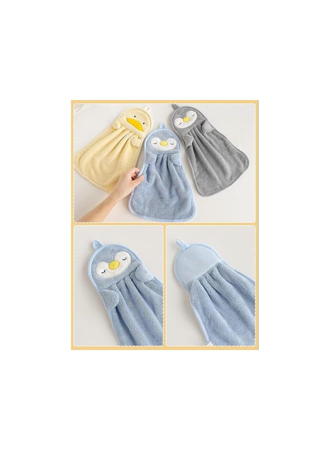 The Bros Hand Towel (37 x 25 cm) Face Towel Ultra Soft Super Absorbent Towel for Men & Women, Kids, Bathroom Kitchen Napkin Hanging Washbasin (Blue Penguin) - Image 4