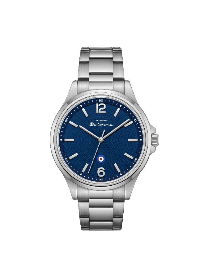Ben Sherman Westminster Blue Dial Stainless Steel Bracelet Analog Watch for Men, 43mm - Image 1