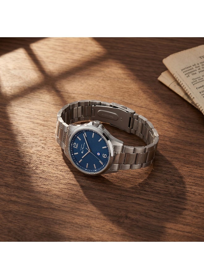 Ben Sherman Westminster Blue Dial Stainless Steel Bracelet Analog Watch for Men, 43mm - Image 4