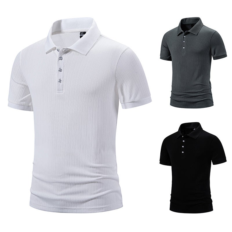 Men'S New Pit Lapel Short Sleeve T-Shirt 030P35 - Image 3