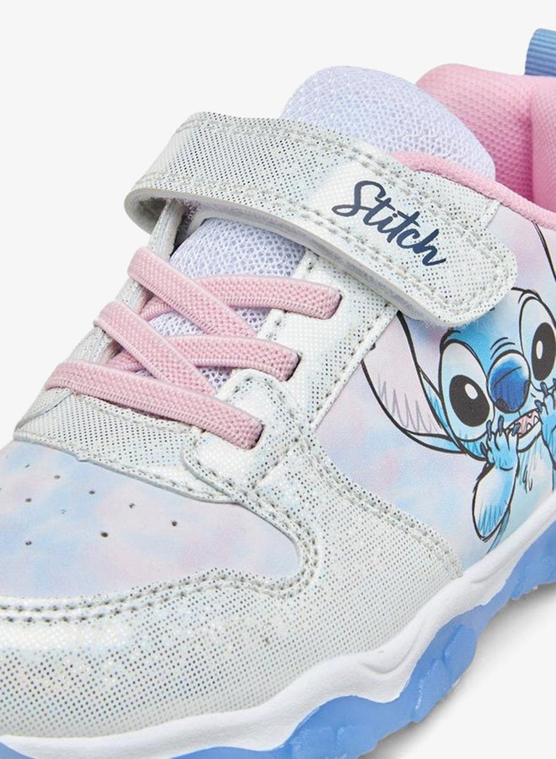 Disney Girls Stitch Print Light-Up Ankle Sneakers - Image 4
