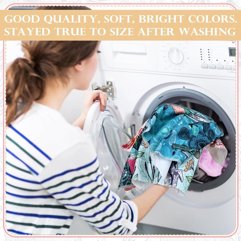 Noveread 36 Pack Bird Reusable Cleaning Cloths Washable Cotton Kitchen Towels for Home(Multicolor) - Image 5