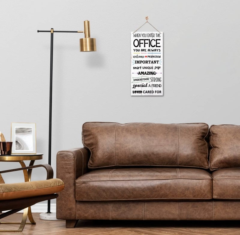 Gkwa Motivational Office Signs Decor, When You Enter This Office, Hanging Wood Sign Office Décor, Rustic Office Décor, Office Art Wall Sign, Human Resources Office Decor, School Counselor Office Décor - Image 5