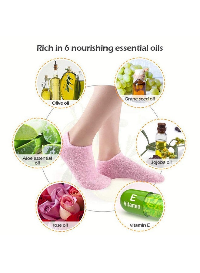 BOFFLE مجموعة BOFFLE من الجوارب المرطبة الجل فائقة النعومة مع جل سبا وفيتامين E وحماية كاملة الطول من السيليكون المقاوم للماء (للرجال والنساء، مقاس مجاني)، متعدد الألوان - Image 5