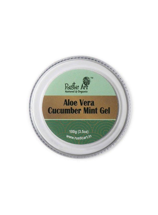 Rustic Art Organic Aloe Vera Cucumber Mint Gel ; Cooling Soothing ; Closes Pores ; 100G - Image 4