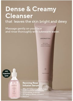 AROMATICA AROMATICA Reviving Rose Infusion Cream Cleanser 145ml  - Image 5