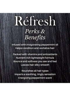 L'ANGE HAIR L'ANGE HAIR Refrésh Invigorating Mint Cream Hair Conditioner | Moisturizing Peppermint Paraben-free & Sulfate-Free Hair Conditioner | Boosts Shine with Weightless Hydration | Deep Conditioning  - Image 5