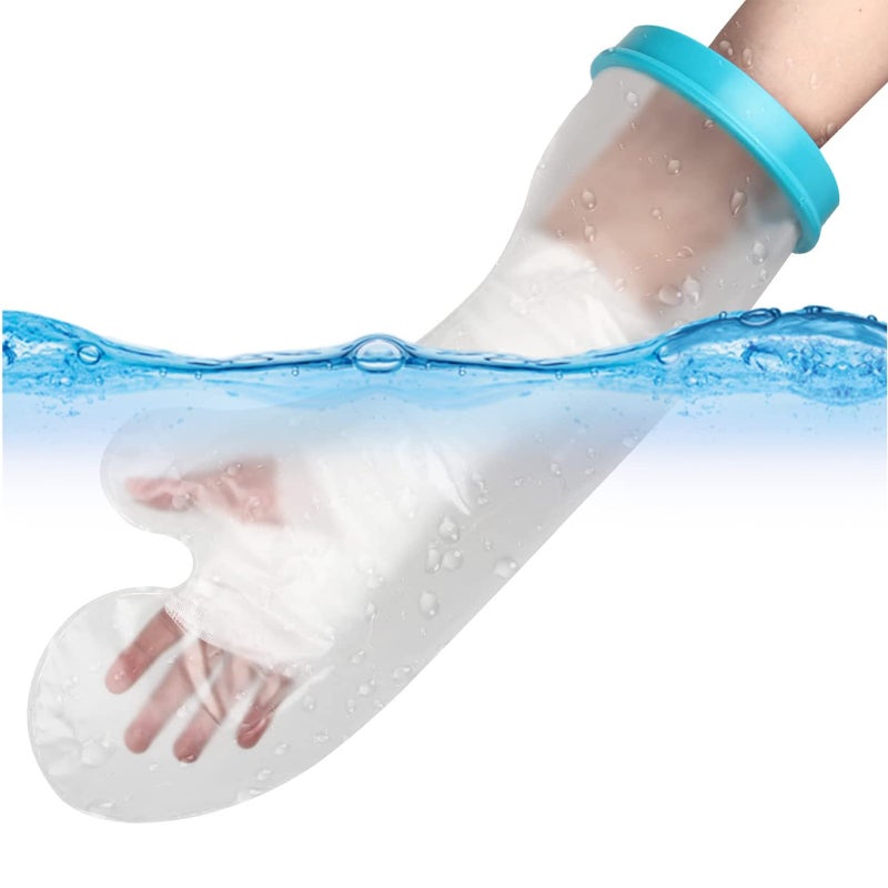 Waterproof Cast Cover Adult Short Arm Watertight Seal - Reusable Latex-free Skin-friendly Cast Protector for Shower Bathing People Recovering From Injuries Surgeries - Image 1