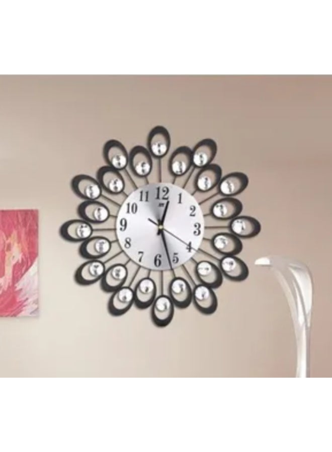 Nariele ساعة حائط كبيرة من الماس الفاخر على شكل طاووس