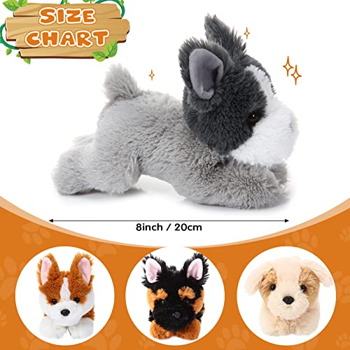 Suilung 4-Pack 8 Inch Dog Plush Animal Plush Dog Soft Plush Dog Pillow Toy Fluffy Puppy Set Dog Theme Party Gift Birthday Room Home Decor(Classic Style) - Image 2