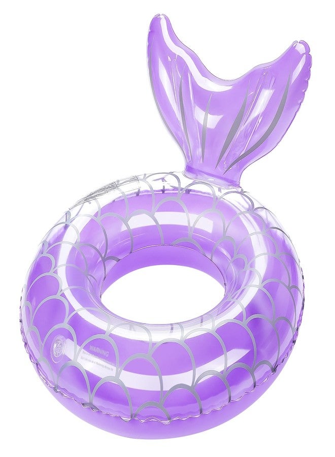 HeySplash Pool Floats Kids, Inflatable Swimming Ring Mermaid Tail Shaped Swim Tube Floaties, Summer Water Fun Beach Party Swimming Pool Toys for Kids Children Water Activities, Purple - Image 2