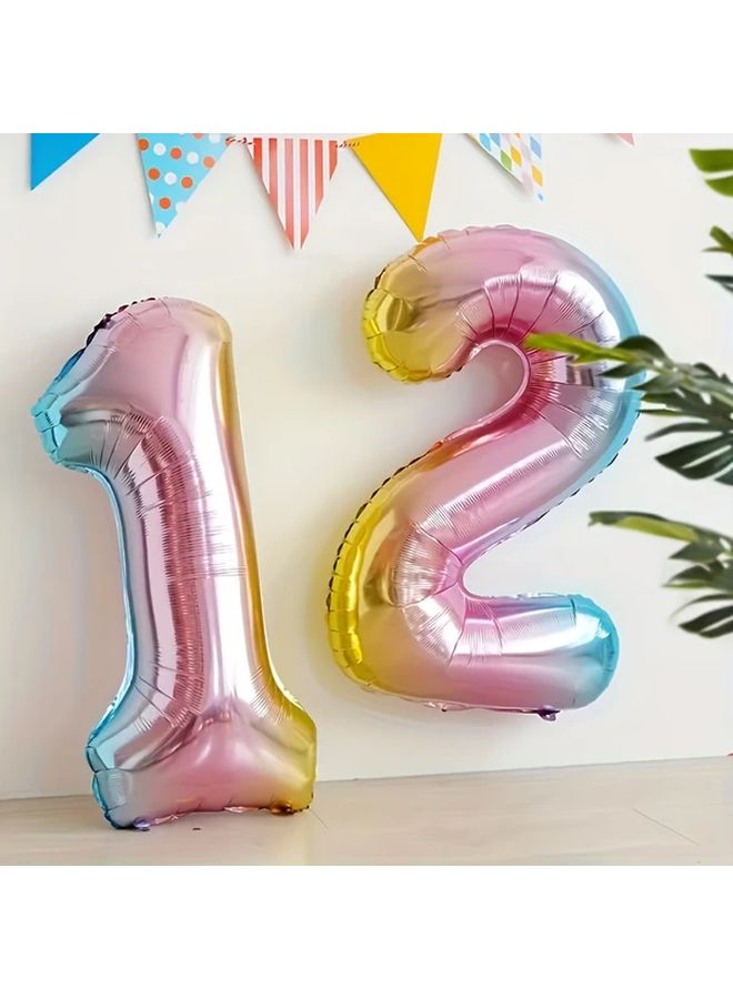 Multicolored 16 Inch Number Balloon For Birthday Party Decorations - Image 5