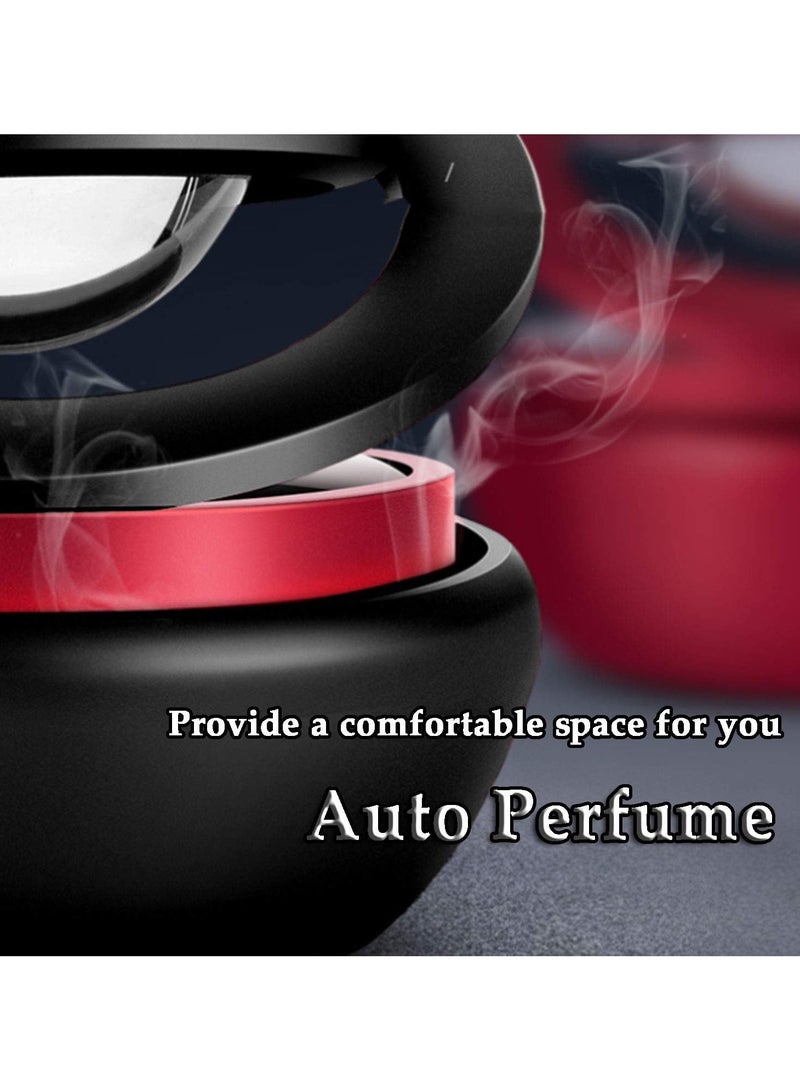 Solar Powered Air Freshener Only for Car Automatic Rotating Air Freshener Crystal Double Ring - Solar Accessories for Car Dashboard Solar Ring Design - Image 4