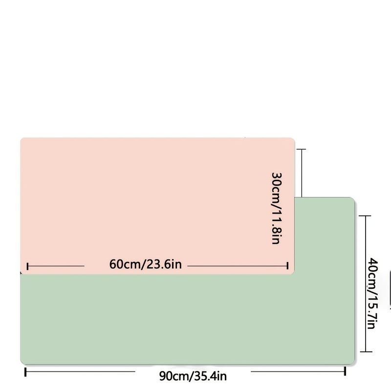 Large Green Mouse Pad 40x90 Desk Mat Solid Color Minimalist Computer Keyboard Pad Multipurpose Non Slip Surface - Image 2