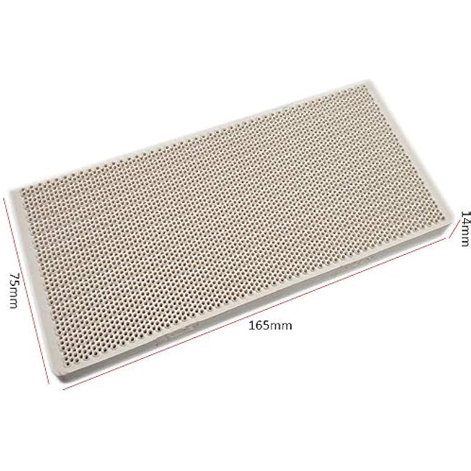 HIGH EFFECIENCY GAS HEATER PARTS BURNING CERAMIC PLATE 6.89INX2.96INX0.55IN HONEYCOMB INFRARED BURNER REPLACEMENT - Image 3