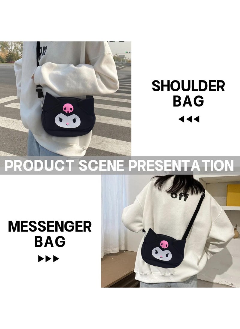 SYOSI Kawaii Kuromi My Melody Cinnamoroll Bag Cute Cartoon Wallet Anime Shoulder Bag Adjustable Shoulder Strap Everyday Casual Crossbody Bag Novetly Accessories for Girls Birthday Gift  - Image 2
