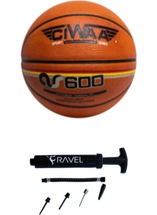 Ciwaa AS600 Rubber Basketball Ball No 6 + Pump 