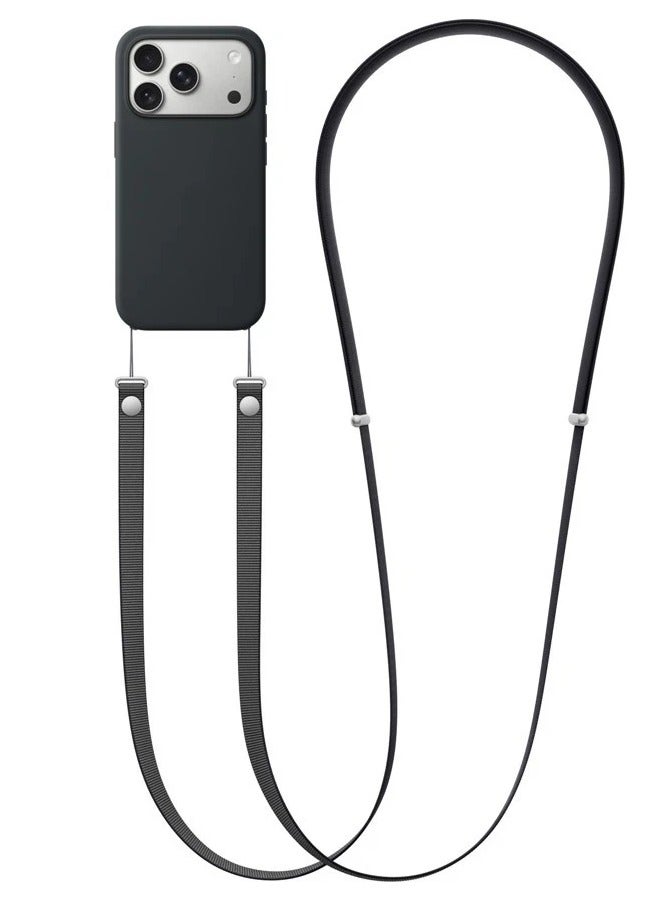 Mismo Crossbody Magnetic Strap for iPhone 17/Pro/Max/Air – Premium Adjustable Phone Lanyard, Anti-Drop Universal Shoulder Strap, Secure & Stylish for Women & Men - Black - Image 1