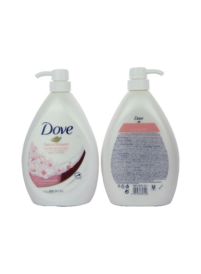 Dove Sakura Blossom Nourishing Body Wash 1000g - Image 1